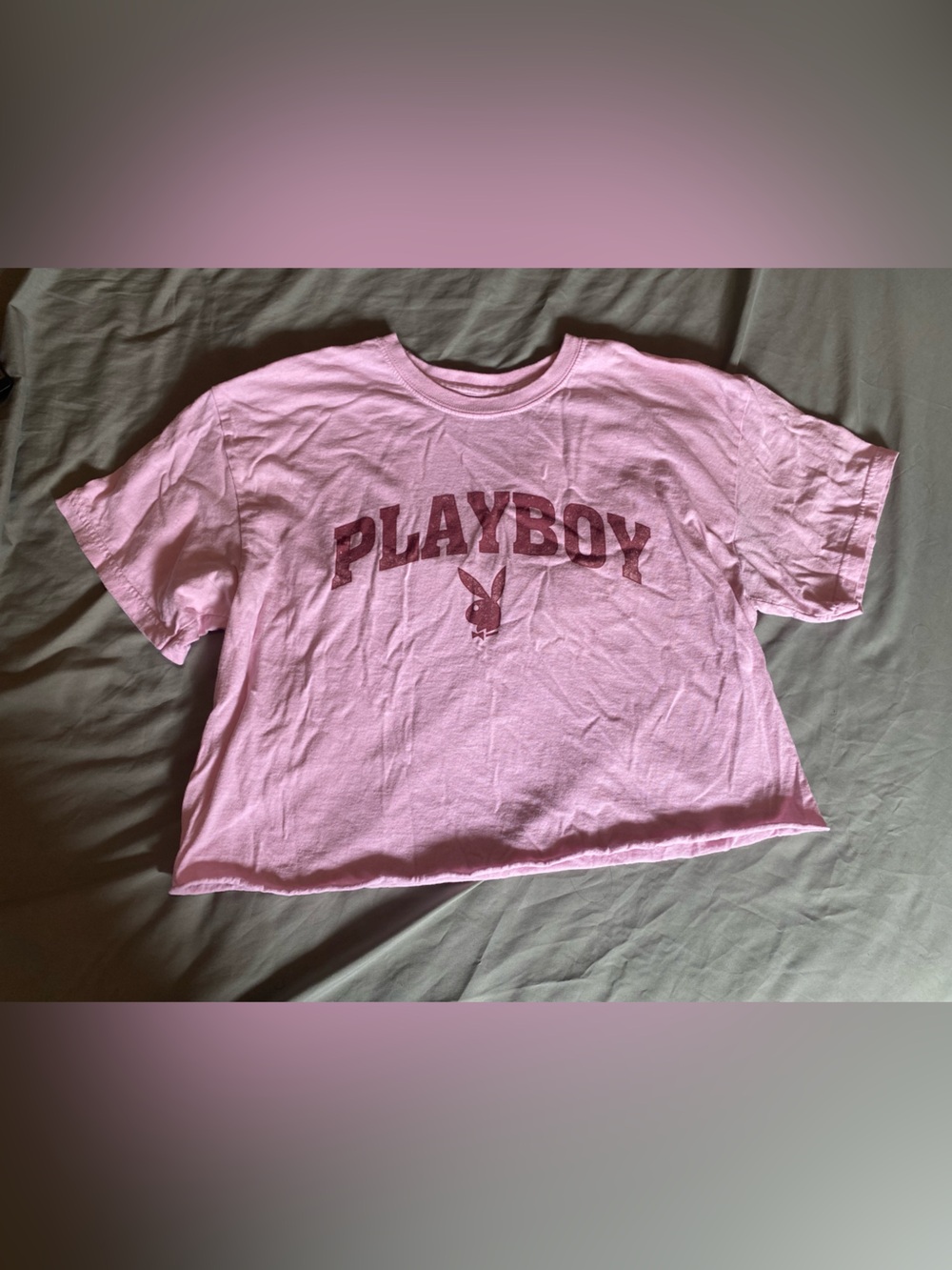 PLAYBOY Light Pink Crop Top